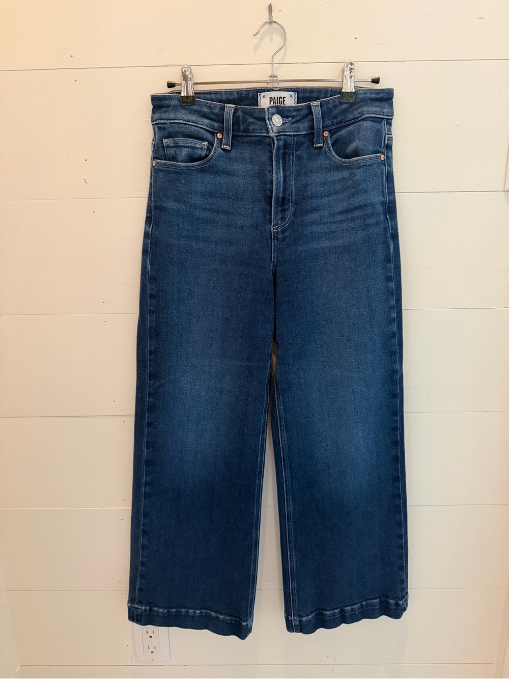 PAIGE Anessa Crop Wide Leg High-Rise Jeans — Dream Weaver
